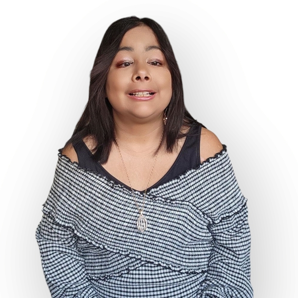 Women's Black and White Off-Shoulder Top - Picture 14 of 15